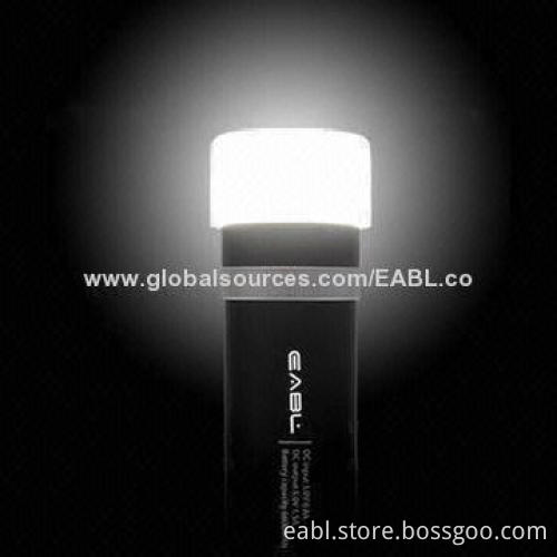 6,600mAh Dual-USB Power Chargers with LED Torch, Waterproof